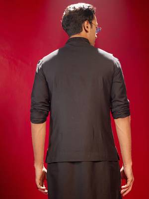 Black Viscose Blazer 3