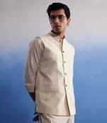 Cream Cotton Nehru Jacket