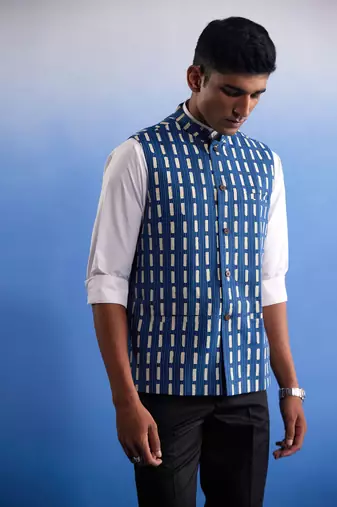 Indigo Blue - Nehru Jacket