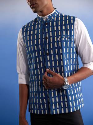 Indigo Blue - Nehru Jacket 4