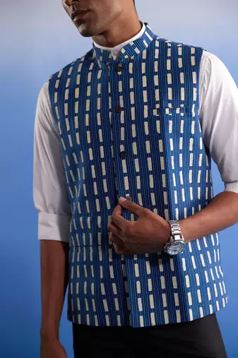 Indigo Blue - Nehru Jacket