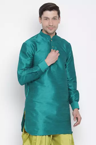 Green Silk Blend Kurta