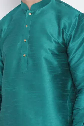 Green Silk Blend Kurta