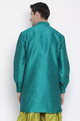 Green Silk Blend Kurta
