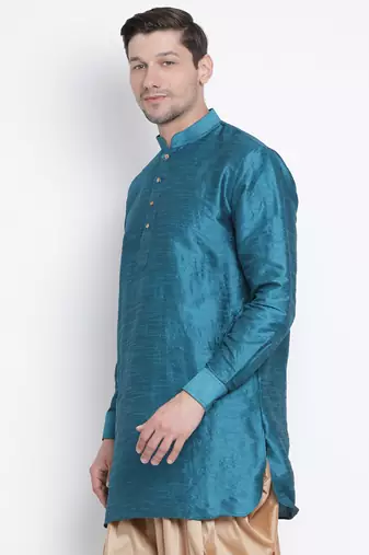 Dark Green Silk Blend Kurta