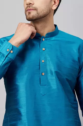 Dark Green Silk Blend Kurta