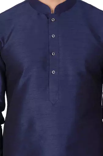 Blue Silk Blend Kurta