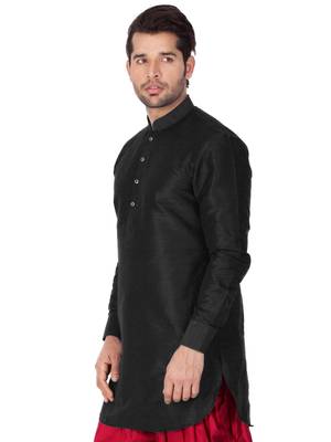 Black Silk Blend Kurta 4