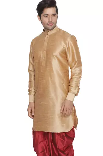 Gold Silk Blend Kurta