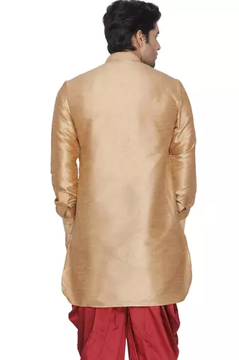 Gold Silk Blend Kurta