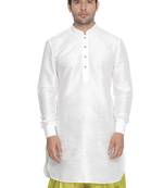 White Silk Blend Kurta