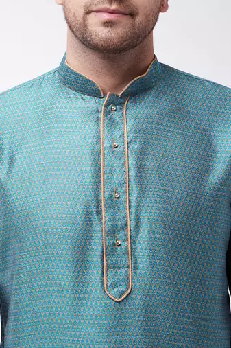 Light Blue Silk Blend Kurta