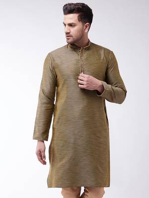 Black Silk Blend Kurta 1
