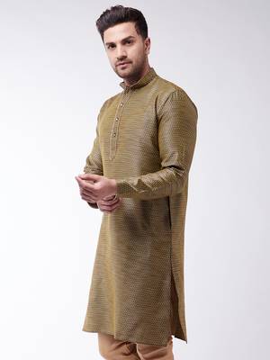 Black Silk Blend Kurta 2