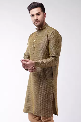 Black Silk Blend Kurta