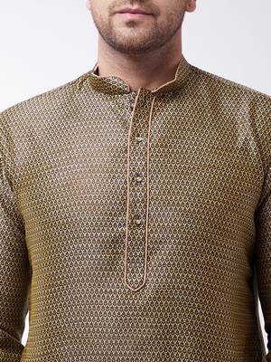 Black Silk Blend Kurta 4