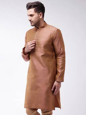 Maroon Silk Blend Kurta 2
