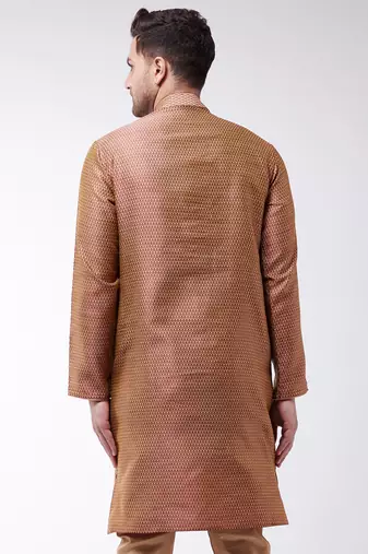 Maroon Silk Blend Kurta