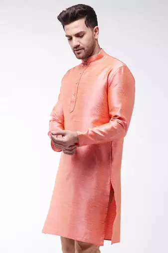 Pink Silk Blend Kurta