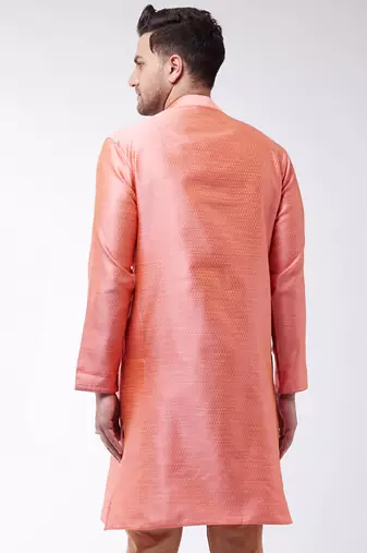 Pink Silk Blend Kurta