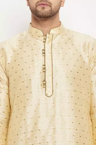Gold Silk Blend Kurta