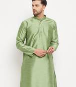 Light Green Silk Blend Kurta