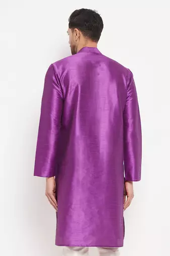 Purple Silk Blend Kurta