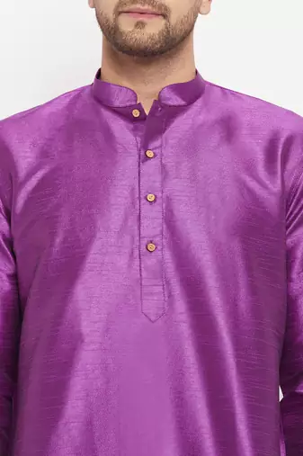 Purple Silk Blend Kurta