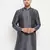 Grey Silk Blend Kurta