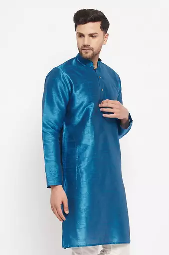 Dark Green Silk Blend Kurta