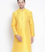 Yellow Silk Blend Kurta
