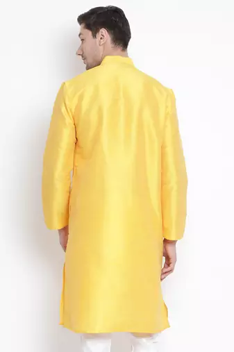 Yellow Silk Blend Kurta