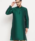 Green Silk Blend Kurta