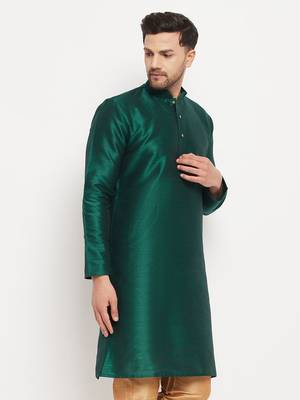 Green Silk Blend Kurta 2