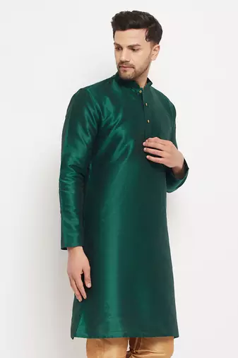 Green Silk Blend Kurta