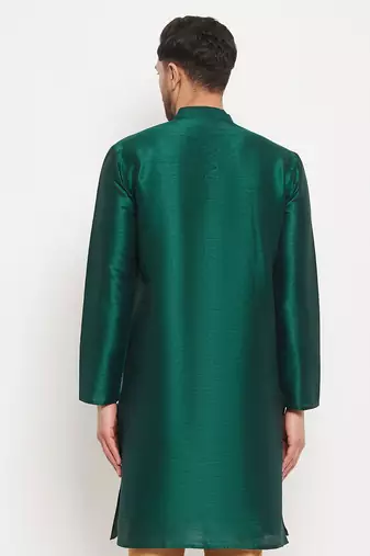 Green Silk Blend Kurta