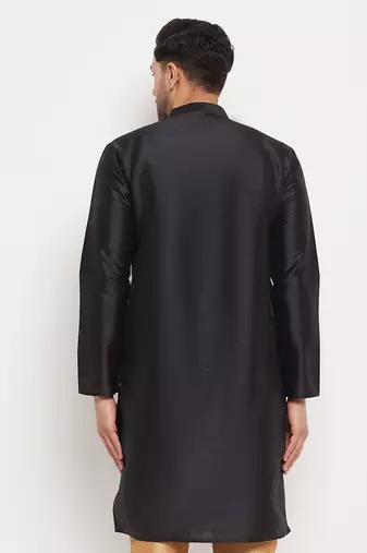 Black Silk Blend Kurta