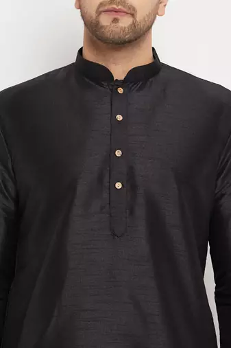 Black Silk Blend Kurta
