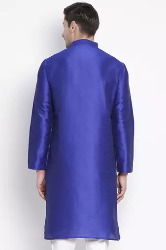 Blue Silk Blend Kurta