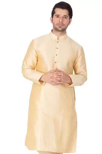 Gold Silk Blend Kurta