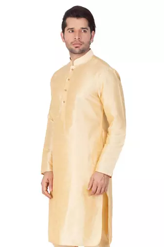 Gold Silk Blend Kurta