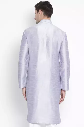 Light Blue Silk Blend Kurta