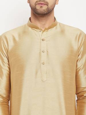 Gold Silk Kurta 4