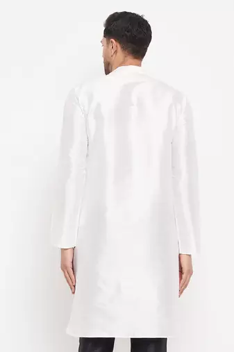 White Silk Blend Kurta
