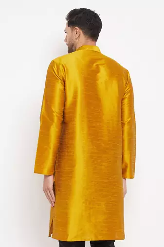 Gold Silk Blend Kurta