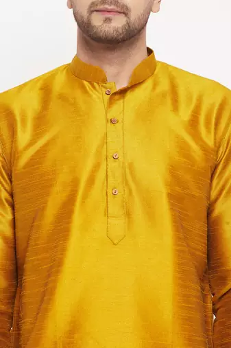 Gold Silk Blend Kurta