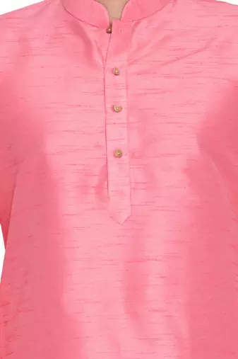 Pink Silk Blend Kurta