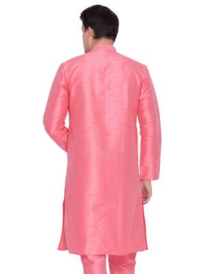 Pink Silk Blend Kurta 3