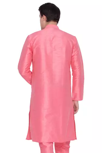 Pink Silk Blend Kurta