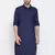 Blue Cotton Blend Pathani Kurta